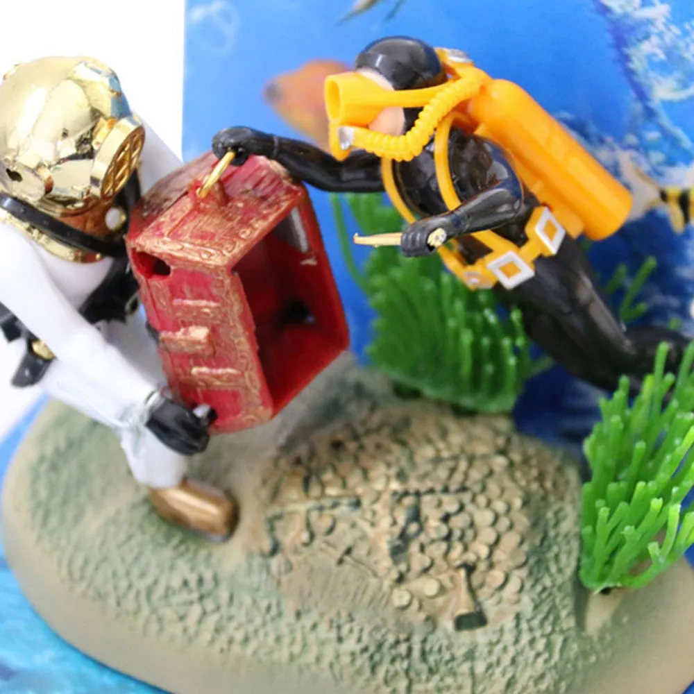 Aquarium Decor Diver Fish Ornament Landscape Accessories