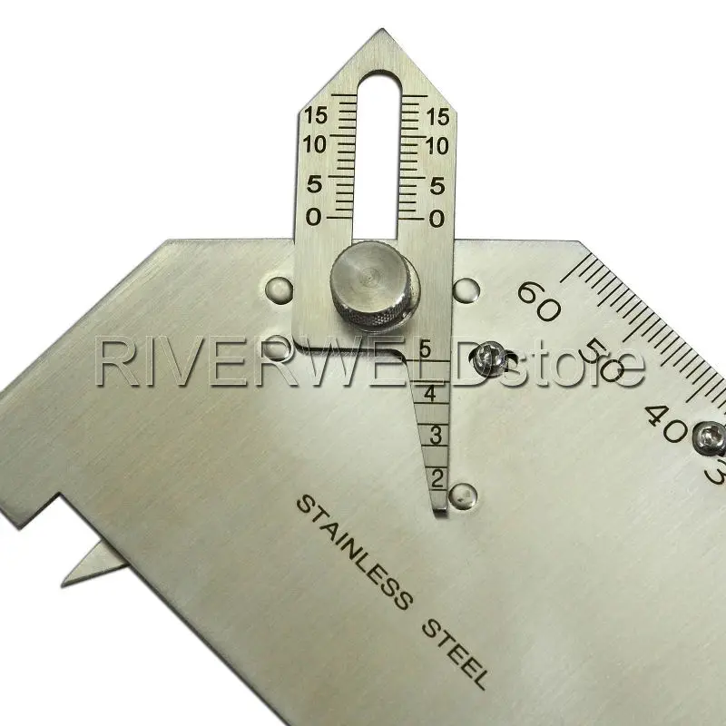 RIVERWELD Bridge Cam Gauge High-low Checks Depth of Undercut Pitting Fillet Weld Length Throat Size Angle SK-8 Metric