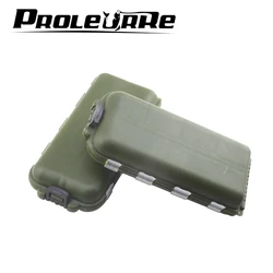 Proleurre Fishing Tackle Army Green Plastic Box 16 Compartments Storage Case Outdoor Fishing Swivels Lure Bait Storing Tool
