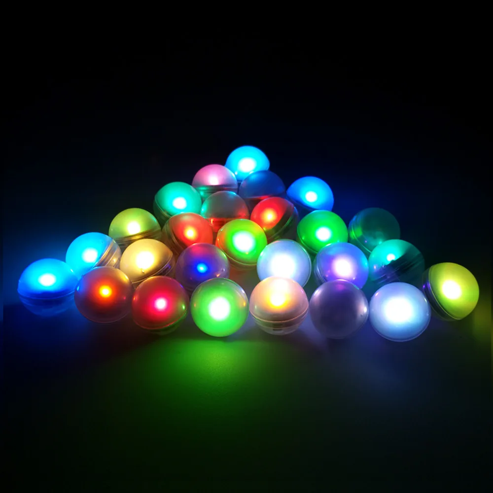 

180 Pcs/lot Floating Battery operated led pearls lights for party decoration props waterproof outdoor Garden night pool lamps