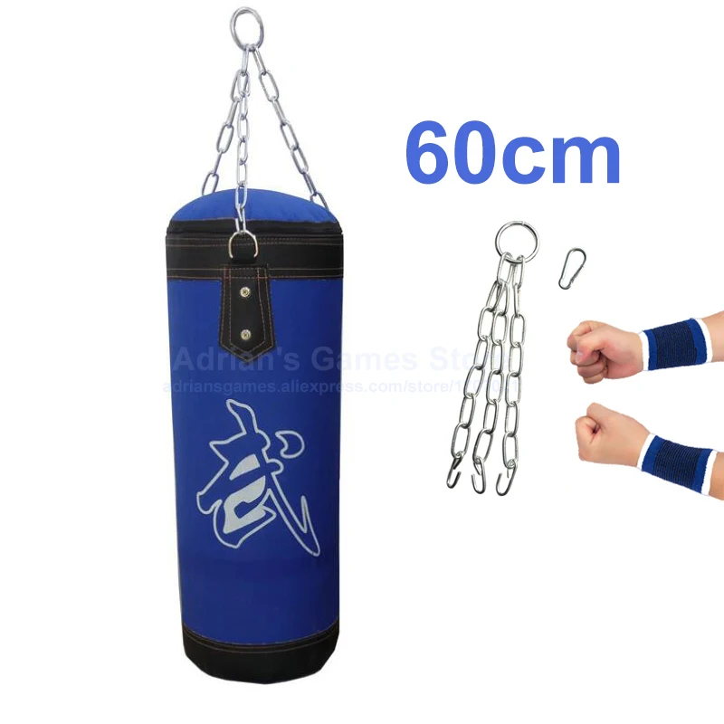 60/80/100/120/150/200cm Thickened Blue Canvas Punching Bag Unfilled Crossfit Heavy Duty Boxing Bags Muay Thai Boxsack Sand Bag
