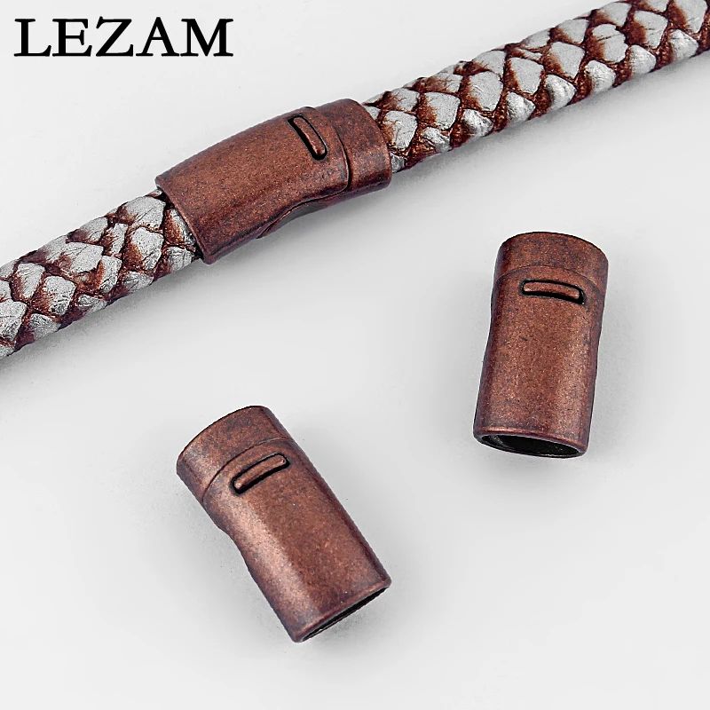 

5 Sets Antique Copper Strong Magnetic Clasp for 10*6mm Licorice Leather DIY Bracelet Accessories Findings 26*13mm