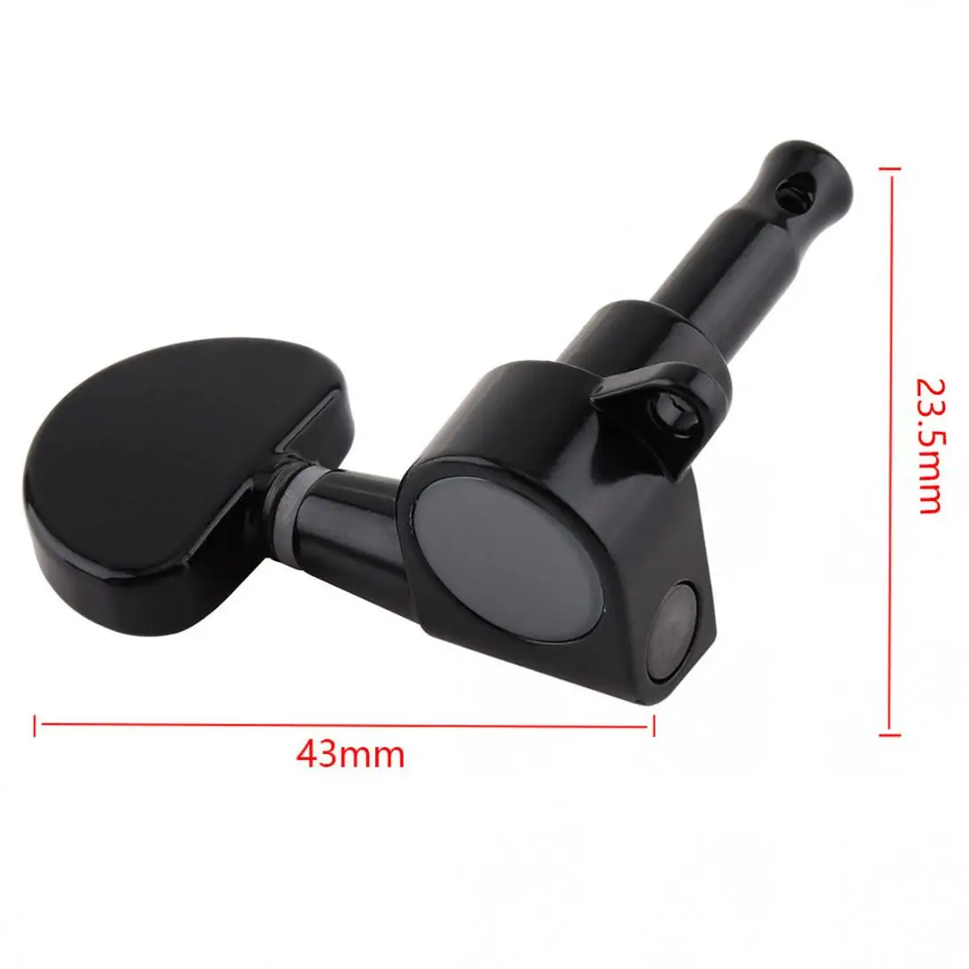 6pcs Black Guitar Tuning Pegs Tuner 3R+3L All Closed Machine Semicircle Head for 40 / 41 Inch Acoustic Folk Guitar