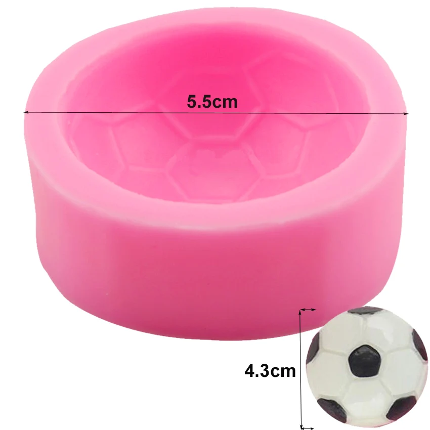 M596 1PCS Football Candle Moulds Soap Mold Kitchen-Baking Resin Silicone Form Home Decoration 3D DIY Clay Craft Wax-Making