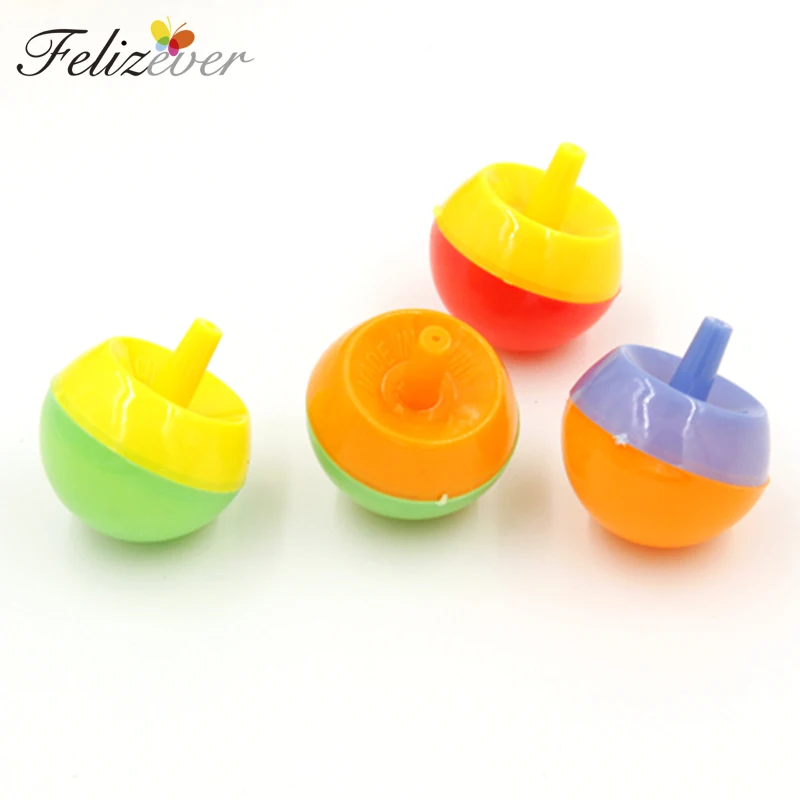 12Pcs Plastic Spinning Top Kids Toys Retro Goodie bags Pinata Fillers Kids Birthday Party Favors Supplies Carnival Prize