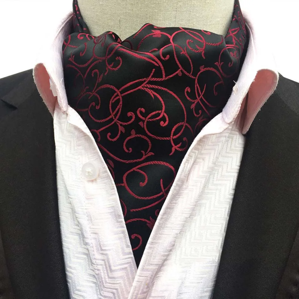 Homem floral paisley bolinhas cravat ascot festa de casamento gravata de negócios bwthz0304