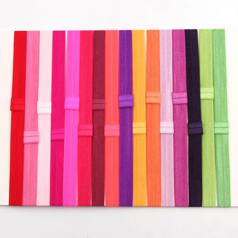 200Pcs/lot Elastic Headbands 55Colors Free Shipping Shimmery Elastic Headband With Loop For Baby And Children Adults