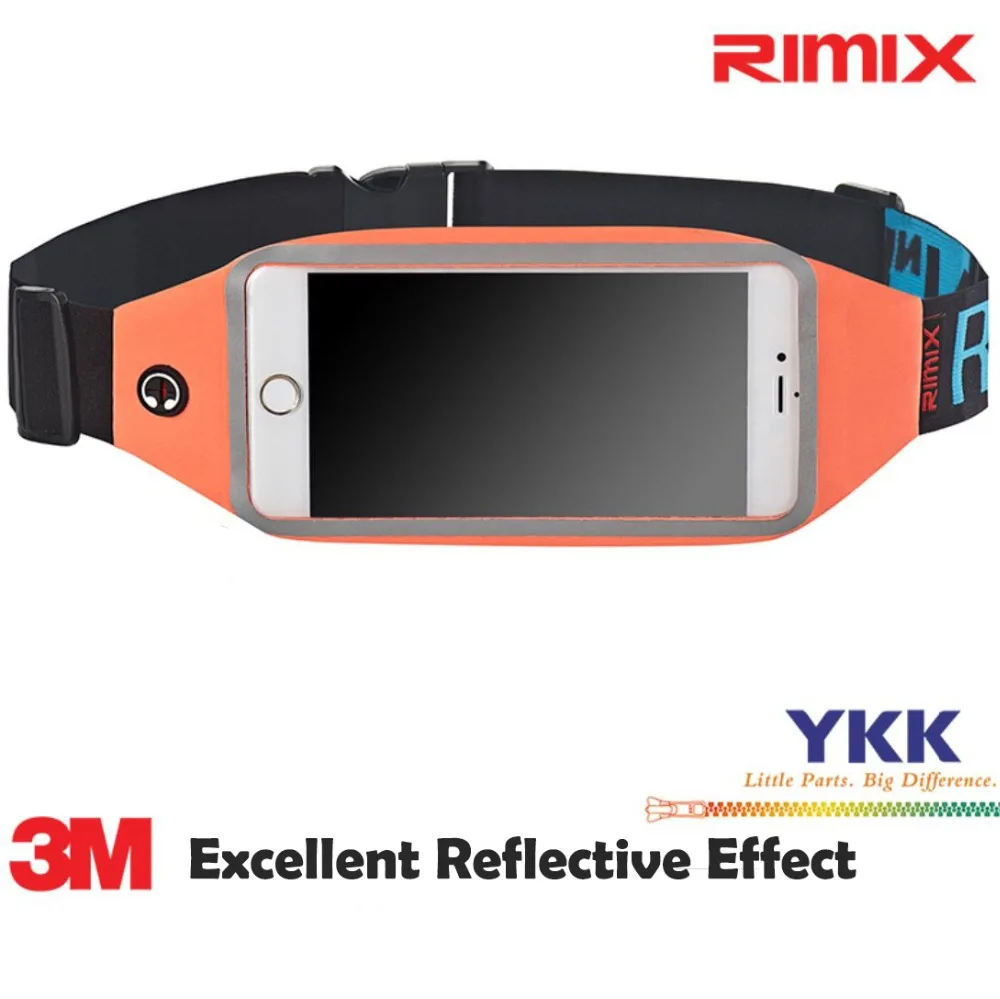 

RIMIX Unisex Running Belts Waist Bag For 6Inch Phone Waterproof Sport Waist Band Pack For Fitness Jogging Marathon Gym Fitness