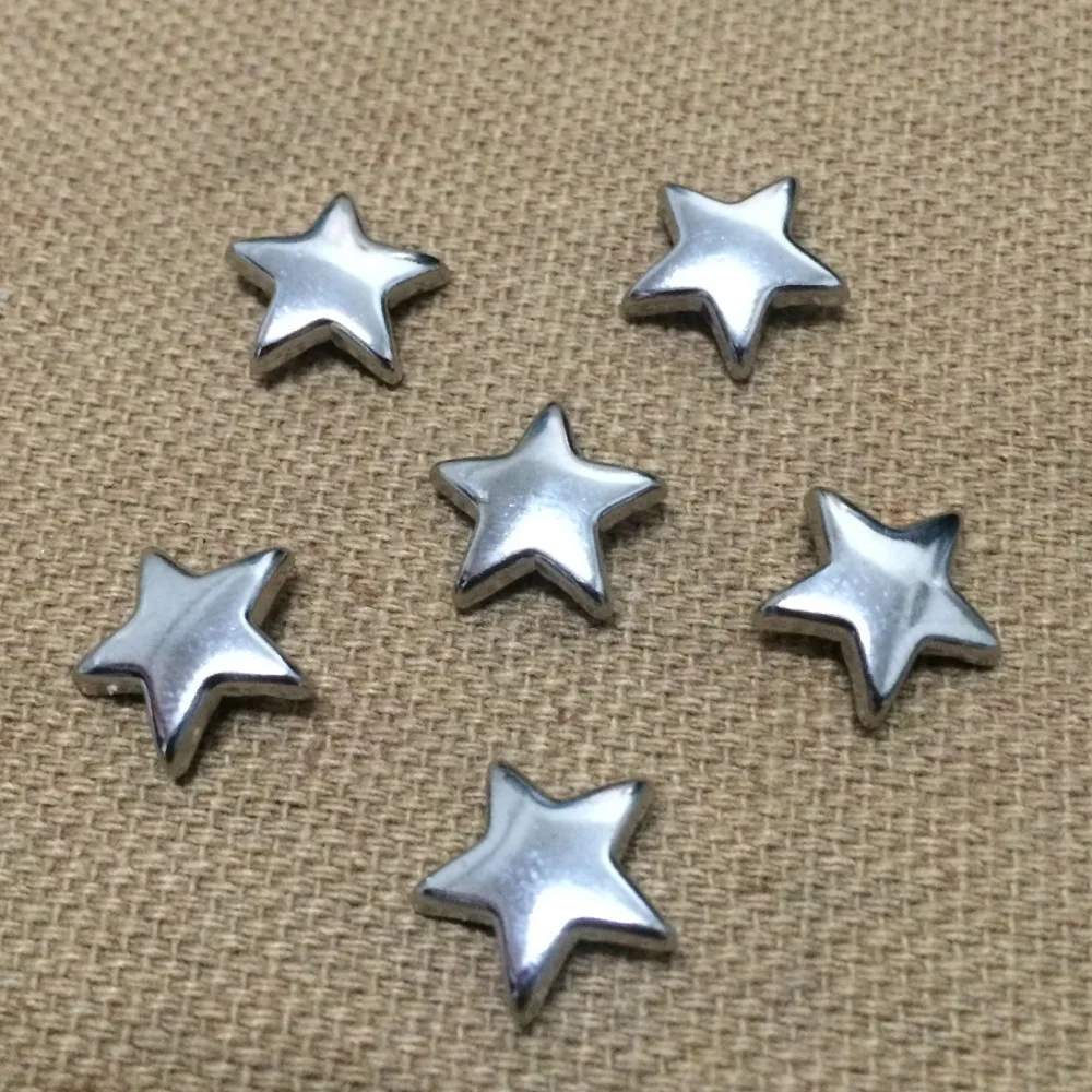 100PCS 12MM Silver Star Studs Punk Spike Studs Spots Fashion Rivet DIY Bags Belt Shoes Wallet Craft Fit For DIY Shipping Free