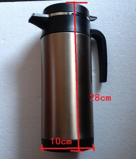 large volume Cigarette lighter  24V  1.2L Car stainless steel heating hot water cup Car Electric Cup car heater kettle 1200ml