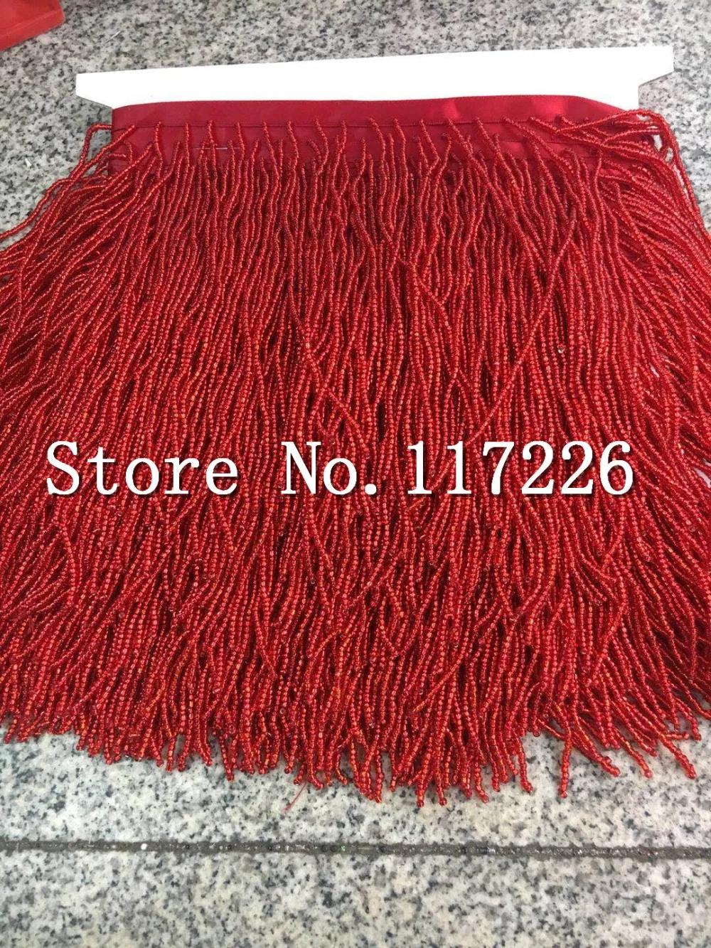 

beaded Fringe Ribbon Trim Fringe Tassel Lace Trim in red color for Clothing Decoration