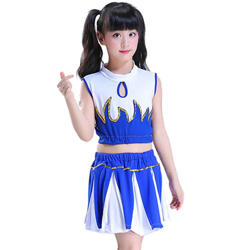 Trẻ em Cheerleaders Trường Cô Gái Đồng Phục Đội Kid Tốt Nghiệp Hiệu Suất Trẻ Em Trang Phục Bộ Cô Gái Lớp Phù Hợp Với Cô Gái Trường Phù Hợp Với