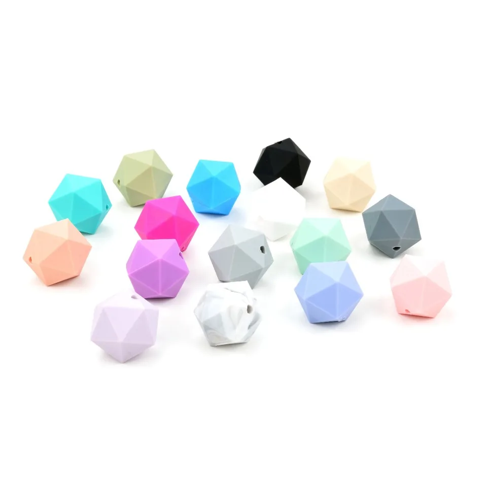 Icosahedron Silicone Teething Beads for DIY Jewelry