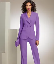 Shawl Lapel Business Formal PantSuits Women 2019 Elegant Full Sleeve Jacket Long Pants 2 Pieces Suit Female Pantsuit