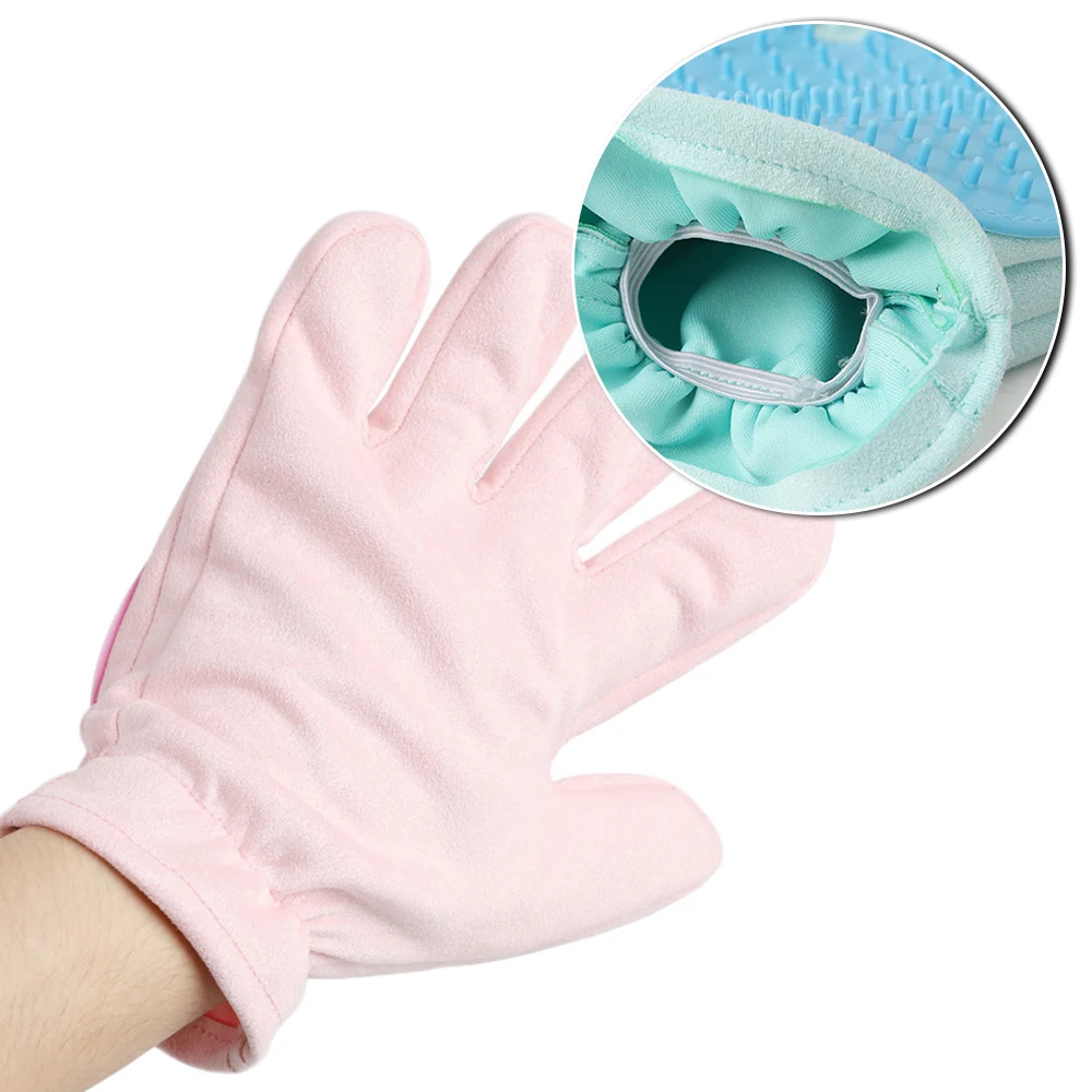 Cute Suede Silicone Cat Dog Pet Deshedding Brush Glove for Animal Wool Combing Cats Pet Hair Glove pet Grooming glove GL0001