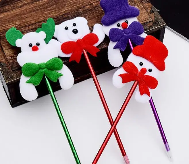 

Christmas Ballpoint Ball Pen Ballpen Snowman Cartoon Santa Gift School New Year XMAS Party Favors presents