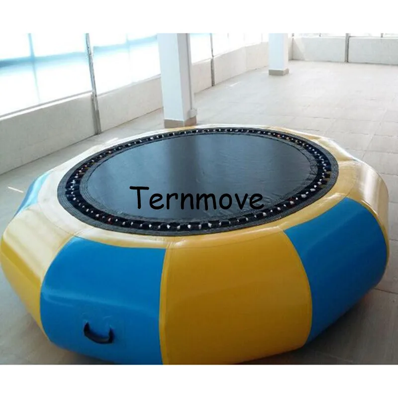 water trampoline 4M 3m diameter 0.6mm PVC inflatable trampoline or inflatable bouncer water park used Inflatable Water Bouncer