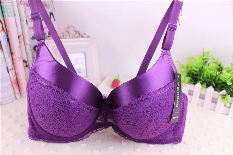 Women big bust Bra 36D 36E 38D 38C 40D 40C 40E 42D 42E 44C 46C 46D 44E mother Sexy Lace Push Up Bras cotton padded Underwear B06