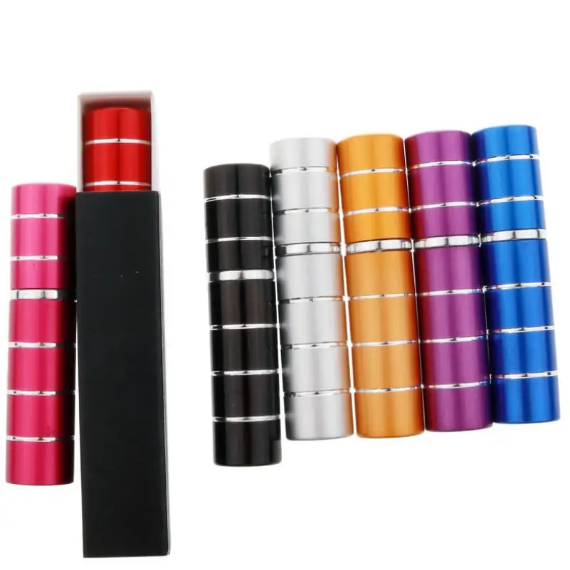 7 สี 10ml 5CC Mini สีสัน line Travel สเปรย์ขวดน้ําหอมแบบพกพา Atomiser LX5880