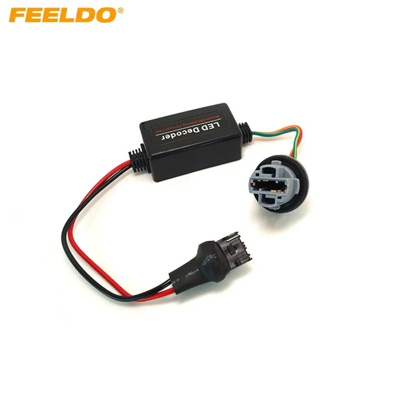 

FEELDO 2Pcs DC12V 7440 LED Light Warning Canceller Decoder Load Resistor NO-OBD Error NO Hyper Flash Adapter #AM2270