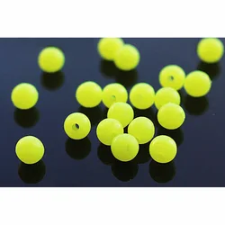 Tigofly 200 pcs/lot Plastic Round Flo-Yellow Fishing Bead Hard Floating Bobber Bulk Beads Fishing Accessories Fly Tying Material