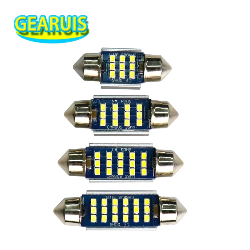 

100pcs Car Interior Light 31mm 36mm 39mm 41mm 9 12 15 18 smd 1206 LED Bulbs C5W 0.15A Festoon Vanity Mirror Dome Reading Light