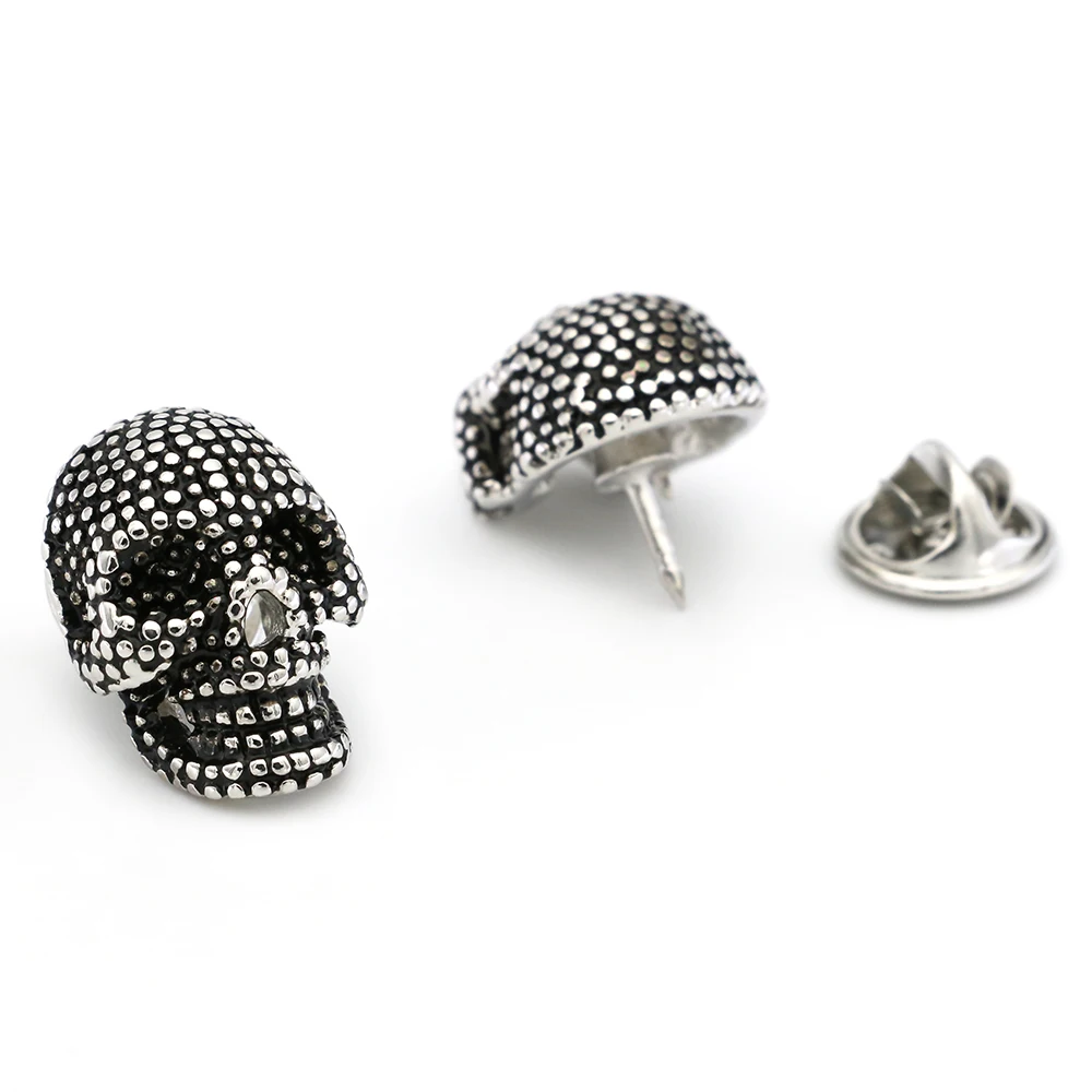 iGame New Arrival Skull Design Lapel Pin Brooches Men\'s Suit Dress Studs Brooches Collar Party Engagement