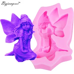 M423 New Fairy Angel 3D Candle Silicone Moulds Scented Soap Handmade Mold Soy WaxPlaster Resin Clay Diy Craft Home Decoration