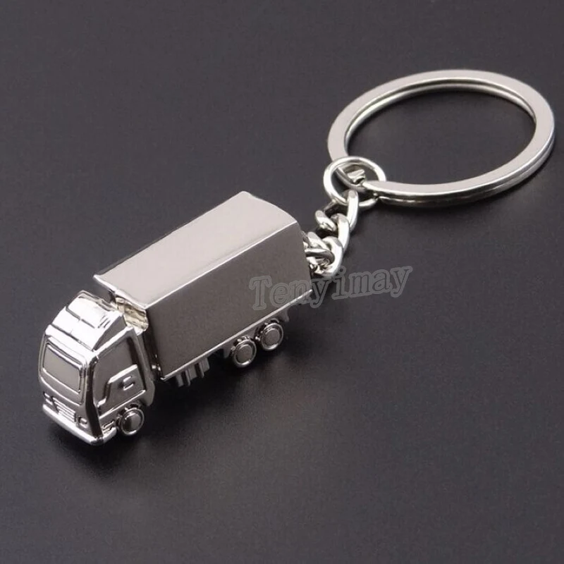 

Fashion Truck Keychains Alloy Lorry Keyrings Promotion Men's Keychains 20pcs/Lot Free Shipping