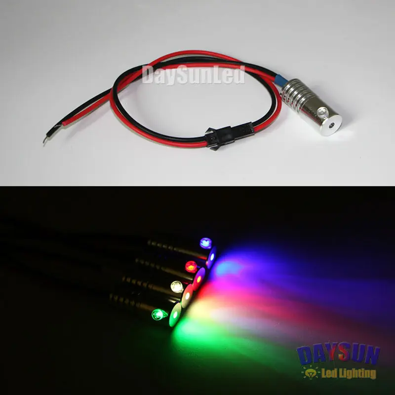 New Hot Sell Car Guiding Light Atmosphere Light 2W DC12V Light Source for Car Side Glow Cable (Cable Not Included) 7 Colors