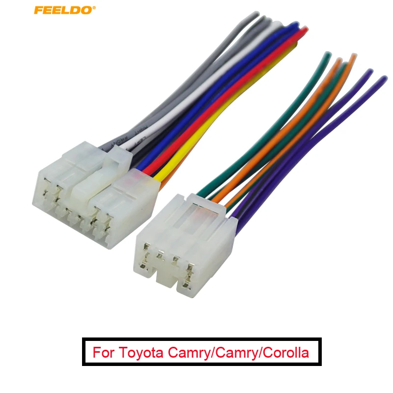 

FEELDO 10Pair Car Audio Stereo Wiring Harness Adapter Plug For Toyota/Scion Factory OEM Radio CD/DVD Stereo Harness #AM1816