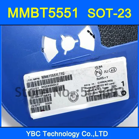 Free Shipping 200pcs/lot SMD MMBT5551LT1G MMBT5551 2N5551 Triode Transistor  SOT-23