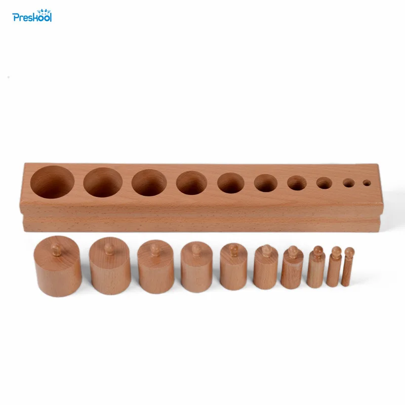 

Baby Toy Montessori Single Cylinder Block Sensorial Preschool Training Early Childhood Education Brinquedos Juguetes