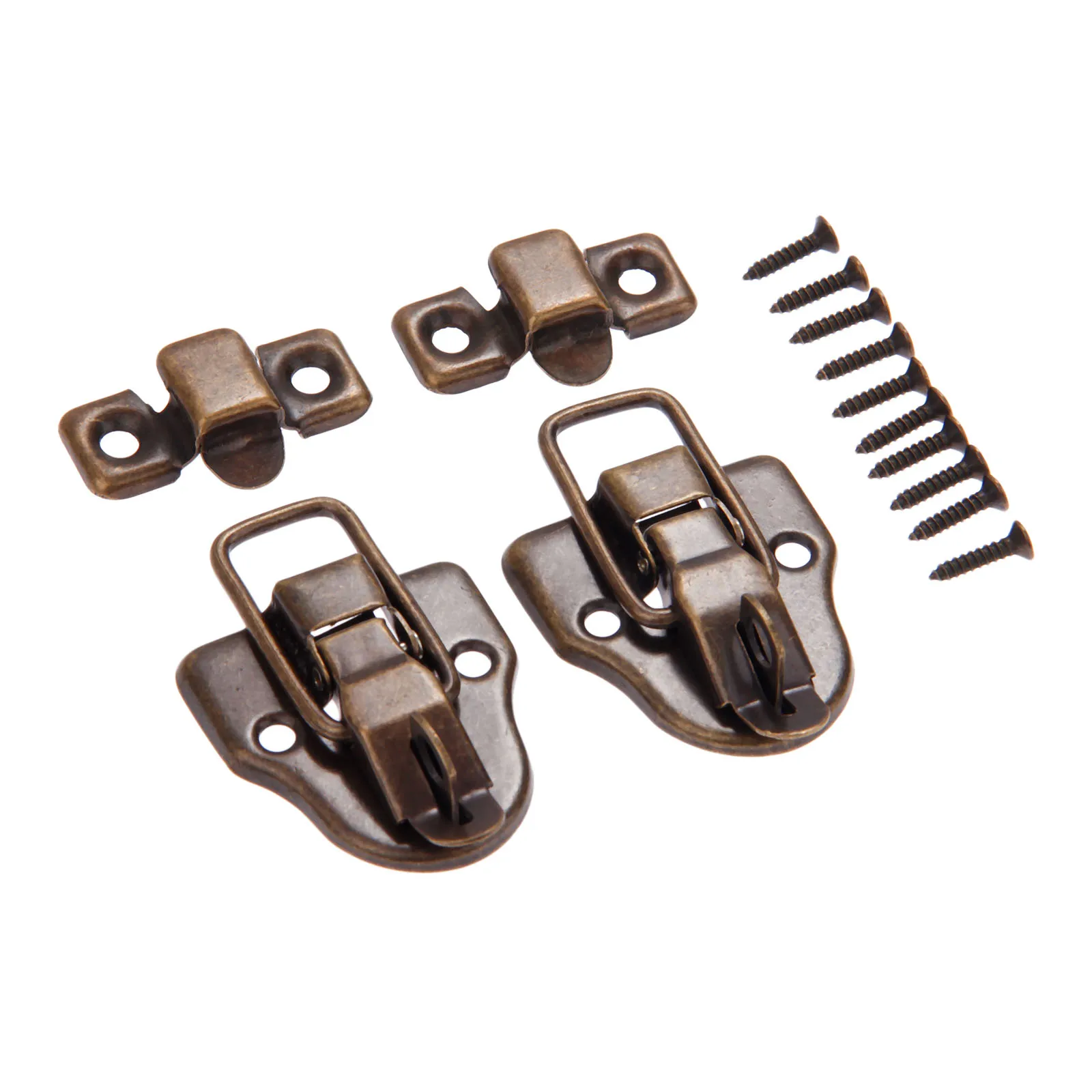 Dreld 2Pcs Antieke Sieraden Houten Doos Klink Hasps Decoratieve Lade Koffers Hasp Klink Gesp Sluiting Meubels Hardware 59x40mm