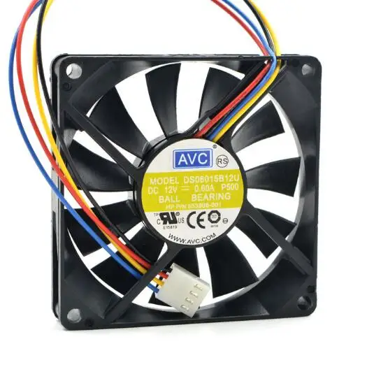 DS08015B12U 80*80*15 12V 0.60A   4 line support PWM chassis computer cooling fan