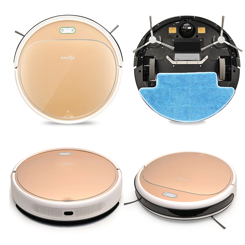 ISEELIFE 1300PA Smart Robot Vacuum Cleaner 2in1 for Home Dry Wet Water Tank Auto Charge PRO3S for Pet Hair Cleaning