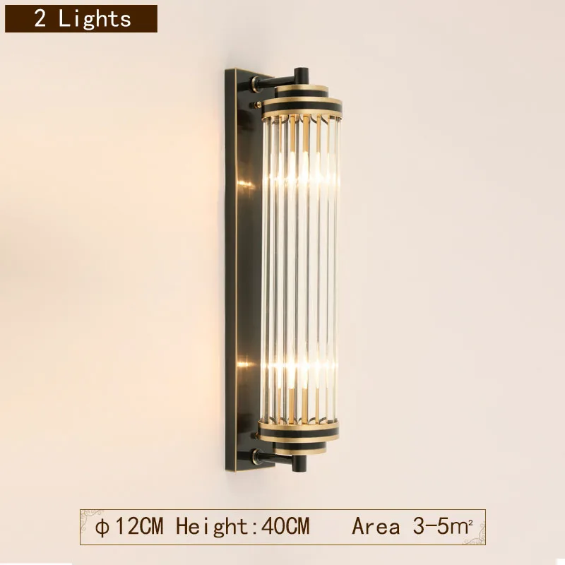 Crystal Glass Shade Wall Light Bedside For Bedroom LED Modern Luxury Gold Black Lamps Indoor Fixtures Living Room Home Lighting