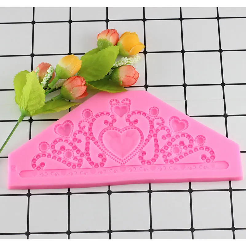 DIY Princess Crown Silicone Cake Mold For Candy Chocolate Jelly Baking Mould Sugar Craft Tool Fondant Cake Decorating Tools