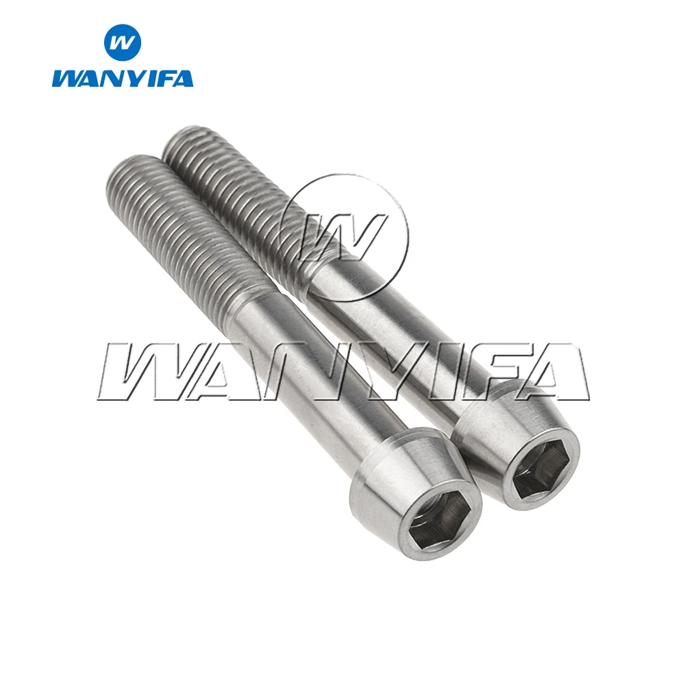 Wanyifa Titanium Ti M10x70mm 1.5 1.25mm Pitch Taper Head Bolt for Motorcycle Caliper 2pcs