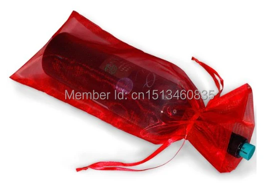 

100pcs free shipping organza gift bags pouches 13*32cm jewelry bags wholesale for wedding gift wine bottle packaging and storage