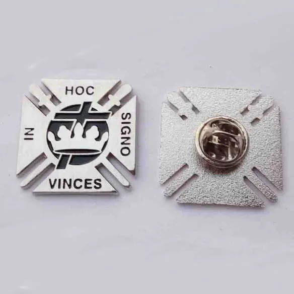 10 Uds. Pin de solapa masónico de 1 "insignia de vides en HOC SIGNO broche de masón de esmalte suave