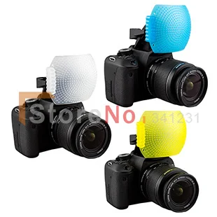 100% New 3pcs Pop up Flash Diffuser with one Bracket for  650D 600D 550D  D7000 D5100 D90 Free Shipping