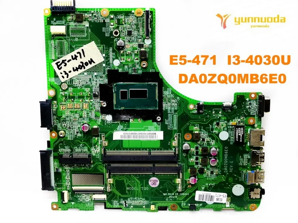 Original for ACER  E5-471G  laptop motherboard  E5-471  I3-4030U  DA0ZQ0MB6E0  tested good free shipping