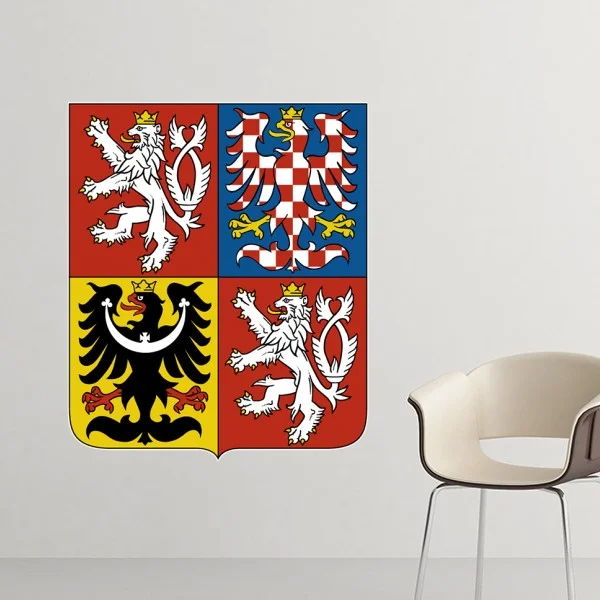 

Czech National Emblem Country Symbol Mark Pattern Removable Wall Sticker Art Decals Mural DIY Wallpaper for Room Decal