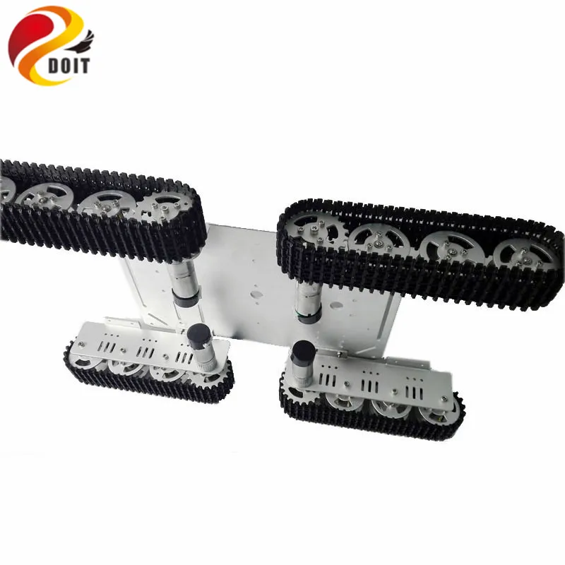 Dosit-金属製戦車モデルt600,アルミニウム合金シャーシ付きロボットモデル,4つの構造,プラスチック,日曜大工のおもちゃ