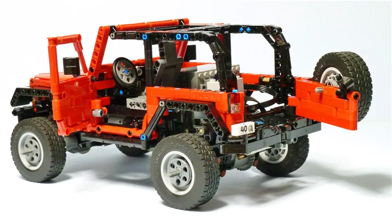 NEW MOC 8863 Jeep Wrangler Adventurer LED RC Motor Power Function fit High-tech Building Block bricks Vehicle Cars kid Toy Gft