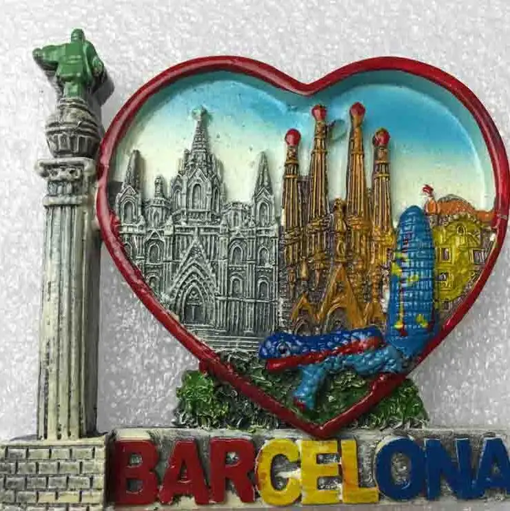 Barcelona, Spain Fridge Magnetic Stickers Refrigerator Magnets Travel Tourist Souvenirs