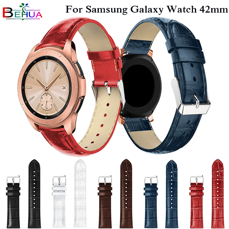 

Leather Replacement Watch Strap Band For Samsung Galaxy Watch 42mm SM-R810 Bracelet band for samsung gear s2 classic watchbands