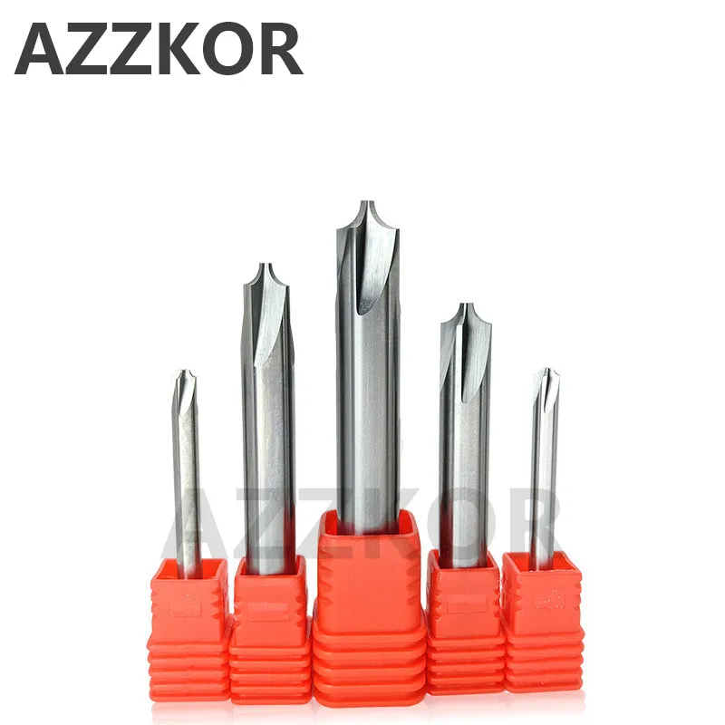 Azzkor-タングステン鋼フライス工具,アルミニウム,4ブレード,凸型合金コーティング,トップスチール,卸売り,hrc55
