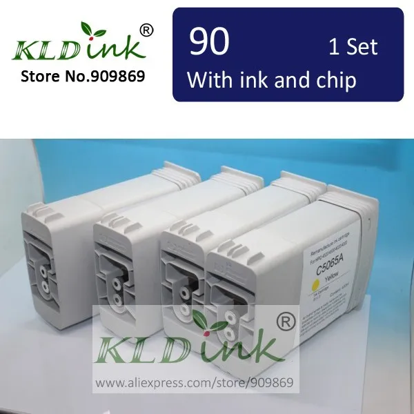 

[KLD Ink] Compatible 90 C5058A C5061A C5063A C5065A ink cartridge for Designjet 4000 4020 4500 4520 printer